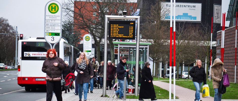 Bushaltestelle in Herne-Mitte