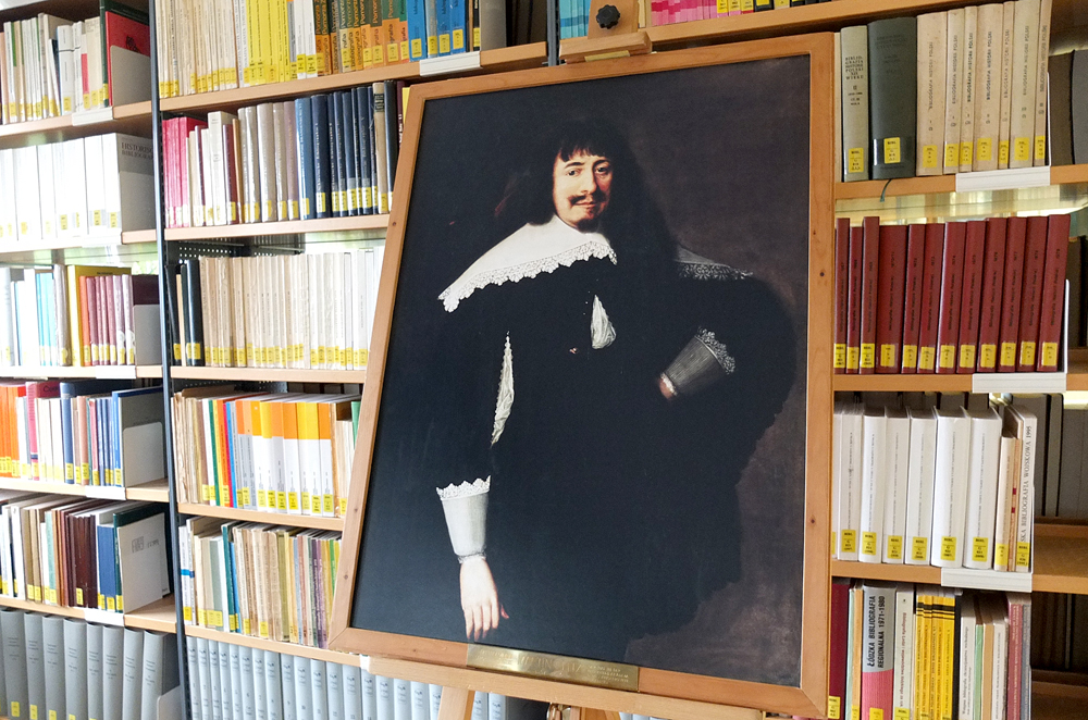 Das Gemälde zeigt Martin Opitz, den Namensgeber der Bibliothek. © Stadt Herne, Horst Martens