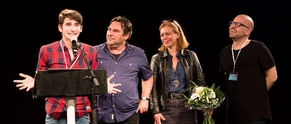 Die glücklichen Gewinner: Sefa Küskü, rank Höhner, Gaby Kloke und Manuel Moser. © Christian Herrmann