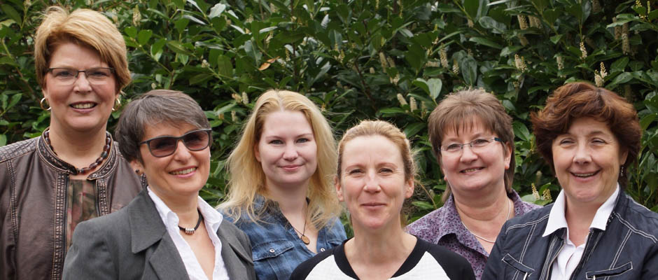 Die Seniorenberaterinnen in Herne: Cornelia Patz-Capelle, Sigrun Fidora, Julia Heinemann, Ulrike Lange, Karen Bonkhoff-Müller, Sabine Bonk.