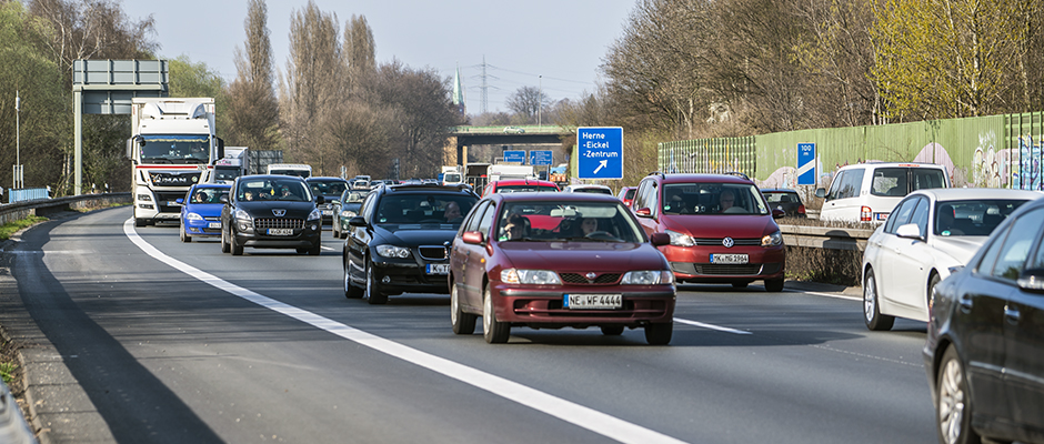 Die A43 bei Herne - zähfließender Verkehr als Standart (Archivbild) . ©Thomas Schmidt, Stadt Herne